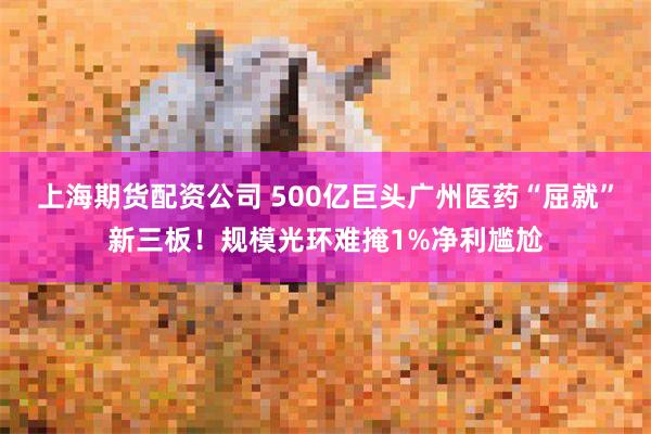 上海期货配资公司 500亿巨头广州医药“屈就”新三板！规模光环难掩1%净利尴尬