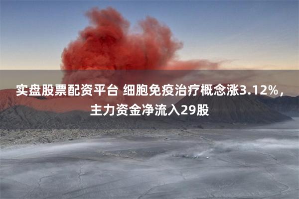 实盘股票配资平台 细胞免疫治疗概念涨3.12%，主力资金净流入29股