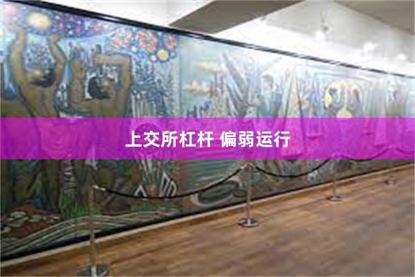 上交所杠杆 偏弱运行