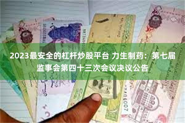 2023最安全的杠杆炒股平台 力生制药：第七届监事会第四十三次会议决议公告